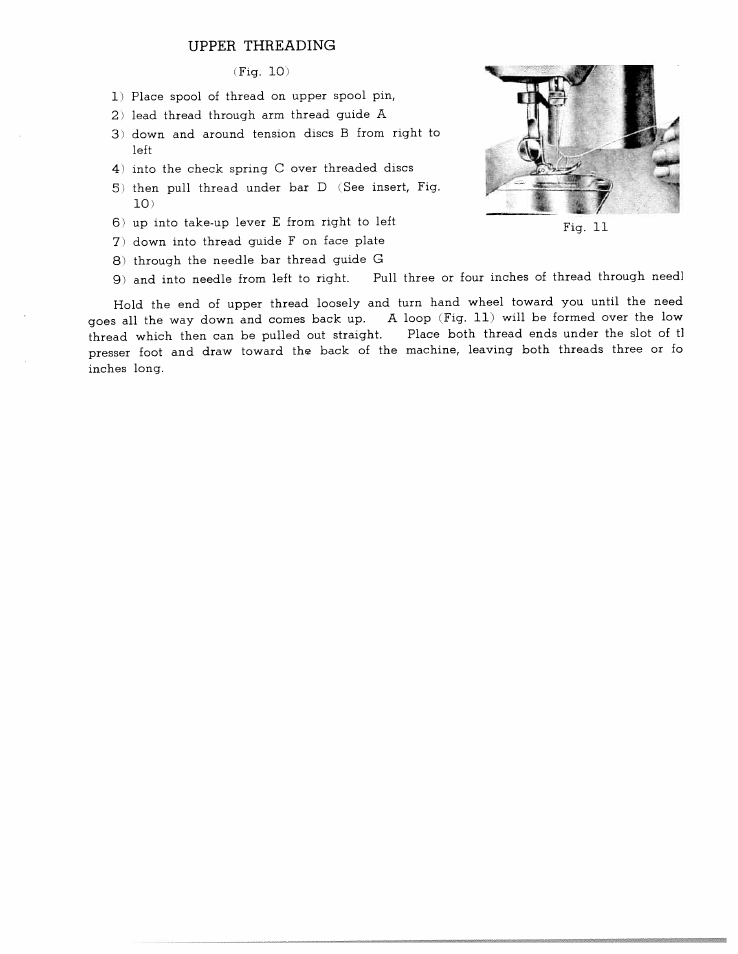 Upper threading | SINGER W1762 User Manual | Page 11 / 39