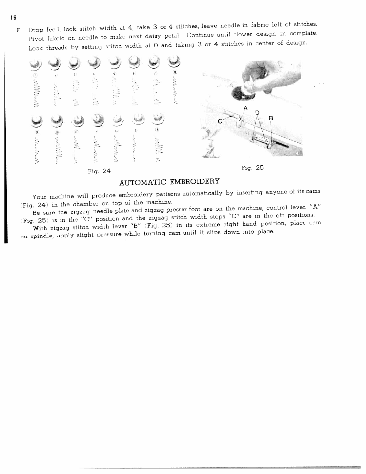 Automatic embroidery | SINGER W1762 User Manual | Page 18 / 39