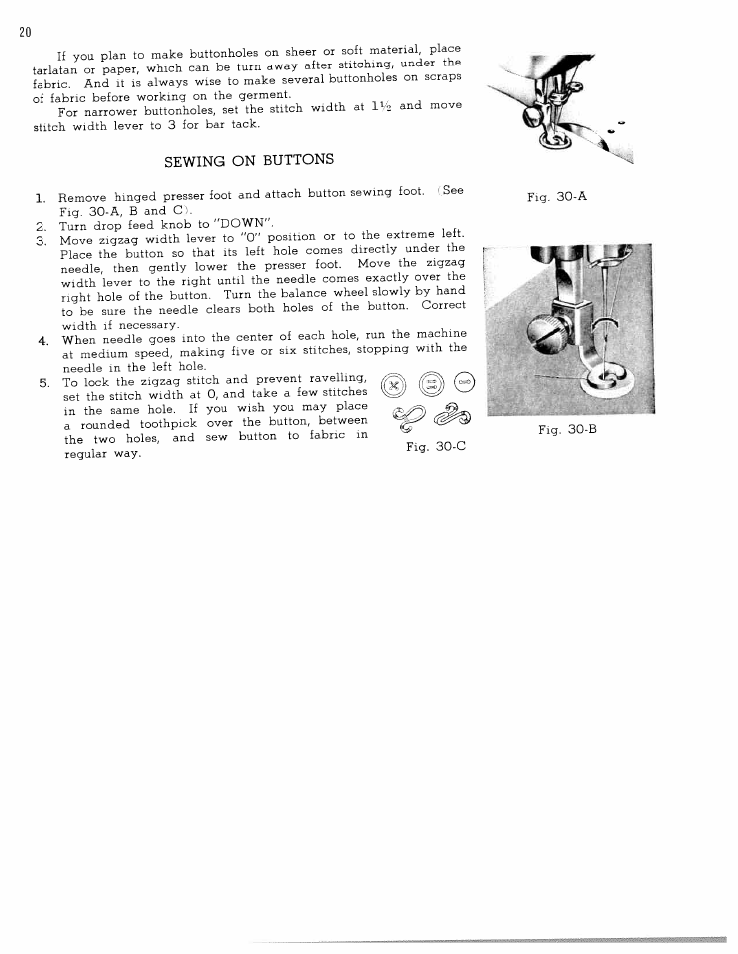 Sewing on buttons | SINGER W1762 User Manual | Page 22 / 39