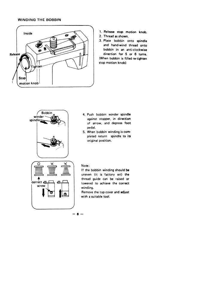 Winding the bobbin | SINGER W1766 User Manual | Page 11 / 33