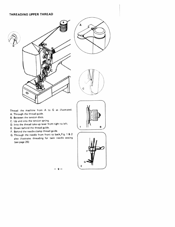 Threading upper thread | SINGER W1766 User Manual | Page 14 / 33