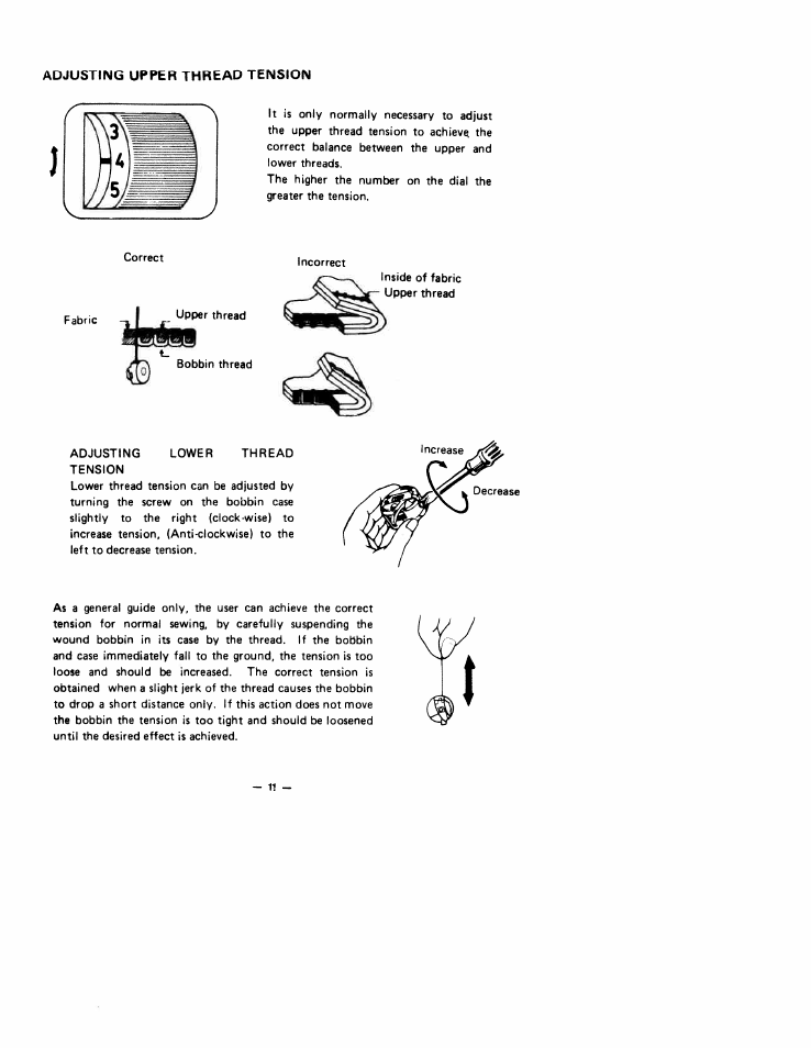 Adjusting upper thread tension, Adjusting.thread tensions | SINGER W1766 User Manual | Page 16 / 33