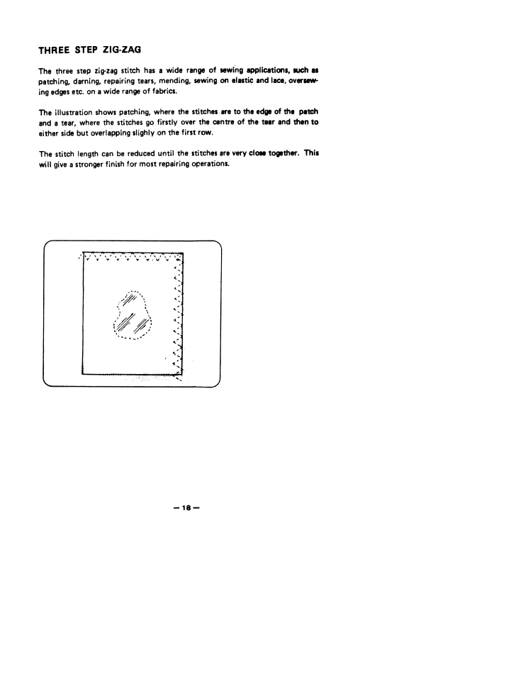 Three step zig-zag | SINGER W1766 User Manual | Page 23 / 33