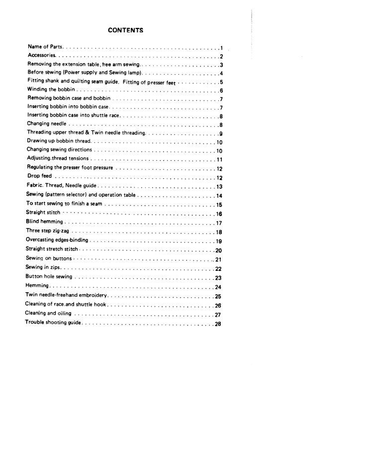 SINGER W1766 User Manual | Page 4 / 33