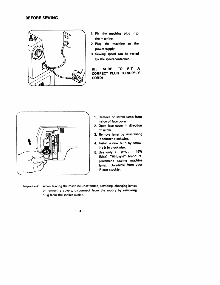 Before sewing | SINGER W1766 User Manual | Page 9 / 33