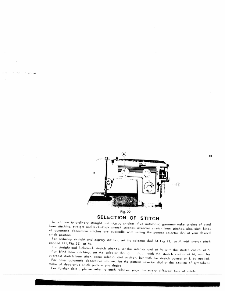 Selection of stitch | SINGER W1776 User Manual | Page 14 / 50