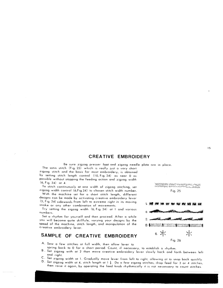 Creative embroidery, Sample of creative embroidery | SINGER W1776 User Manual | Page 16 / 50