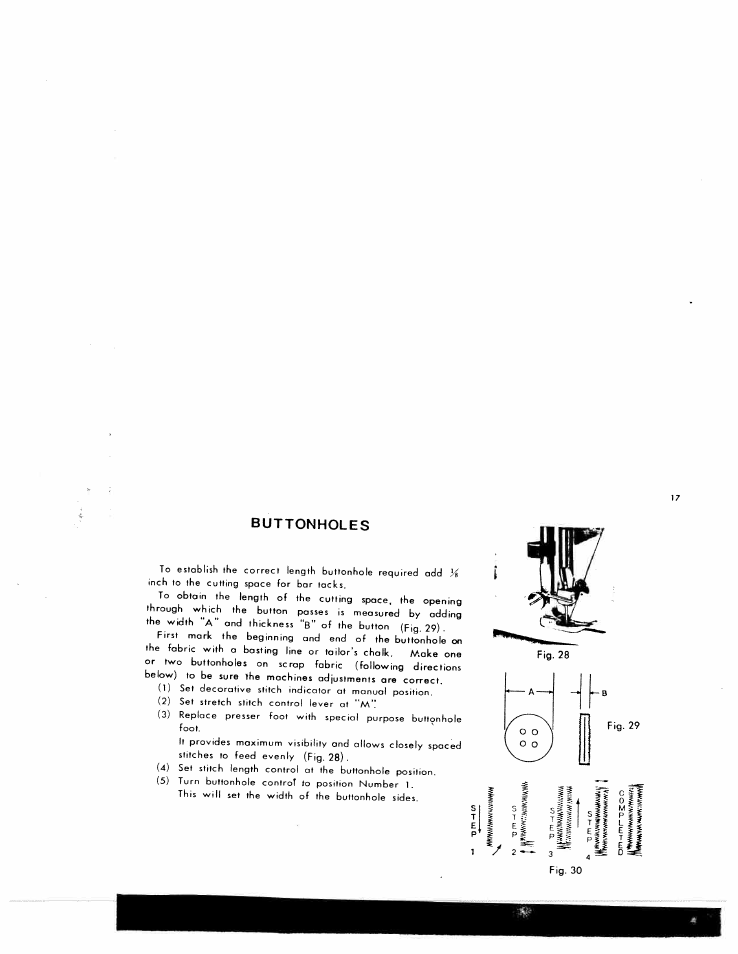 Buttonholes | SINGER W1776 User Manual | Page 18 / 50