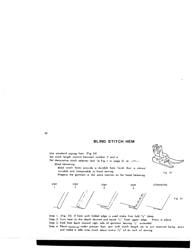 Blind stitch hem | SINGER W1776 User Manual | Page 21 / 50