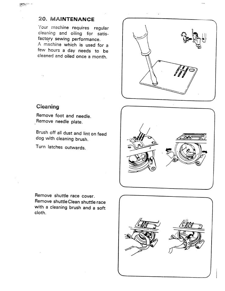 Maintenance, Cleaning | SINGER W1777 User Manual | Page 47 / 50