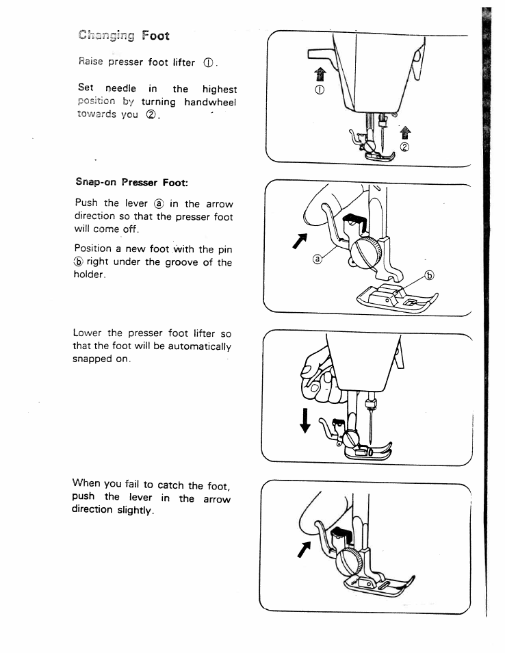 Snap-on presser foot, Ing foot | SINGER W1777 User Manual | Page 9 / 50