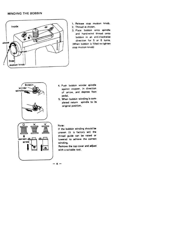 Winding the bobbin, Cil m ...... leraja | SINGER W1888 User Manual | Page 10 / 35