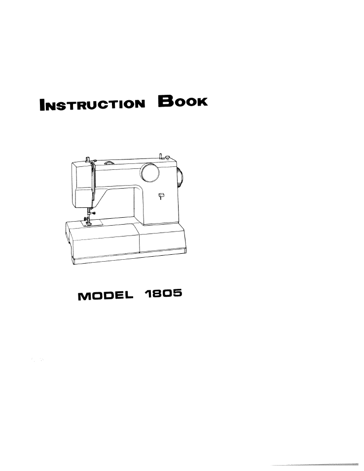 SINGER W1805 User Manual | 48 pages