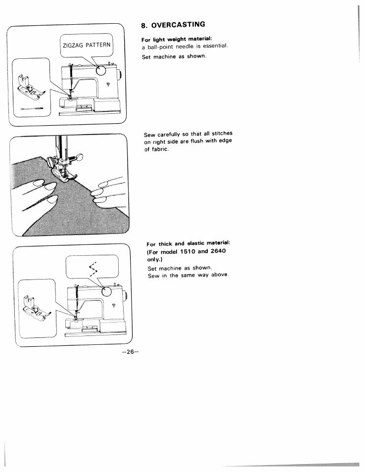 Overcasting | SINGER W1805 User Manual | Page 31 / 48