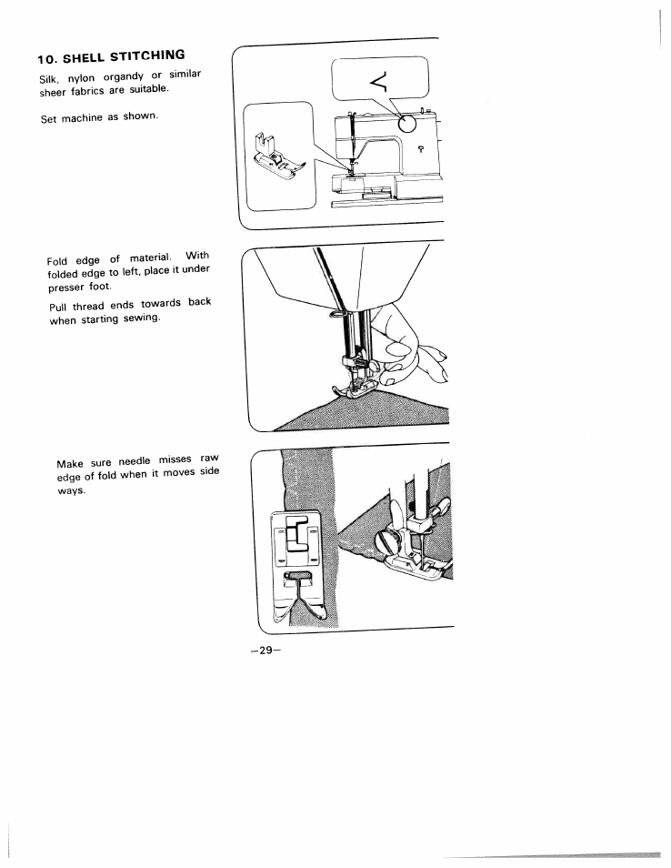 Shell stitching | SINGER W1805 User Manual | Page 34 / 48