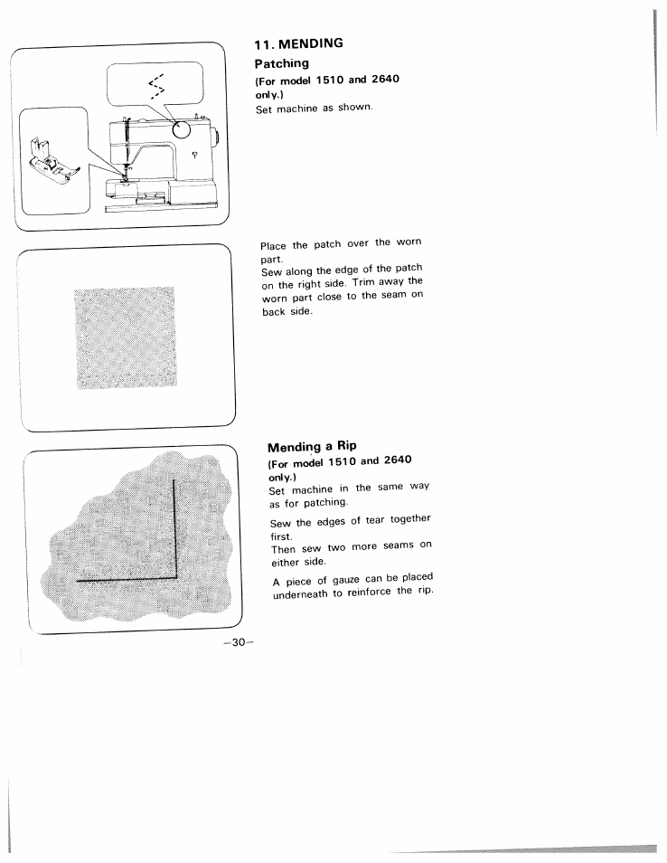 Mending a rip | SINGER W1805 User Manual | Page 35 / 48