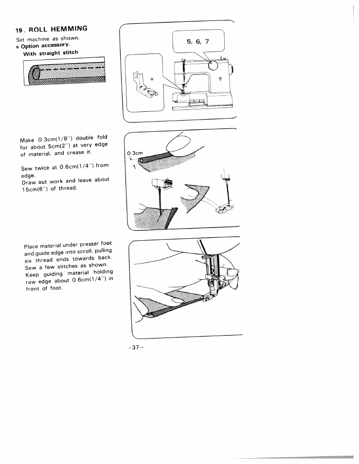 Roll hemming | SINGER W1805 User Manual | Page 42 / 48