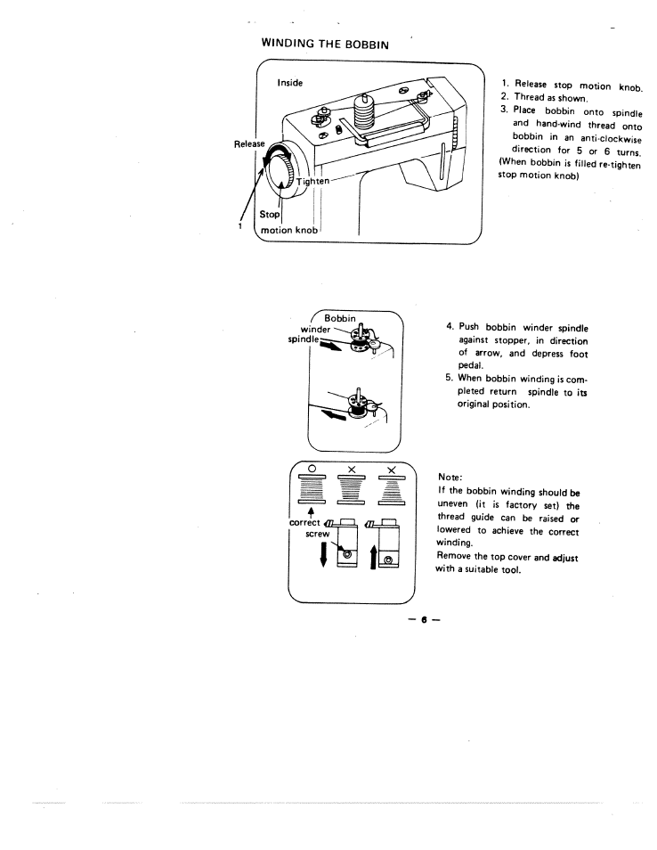 SINGER W1855 User Manual | Page 10 / 32
