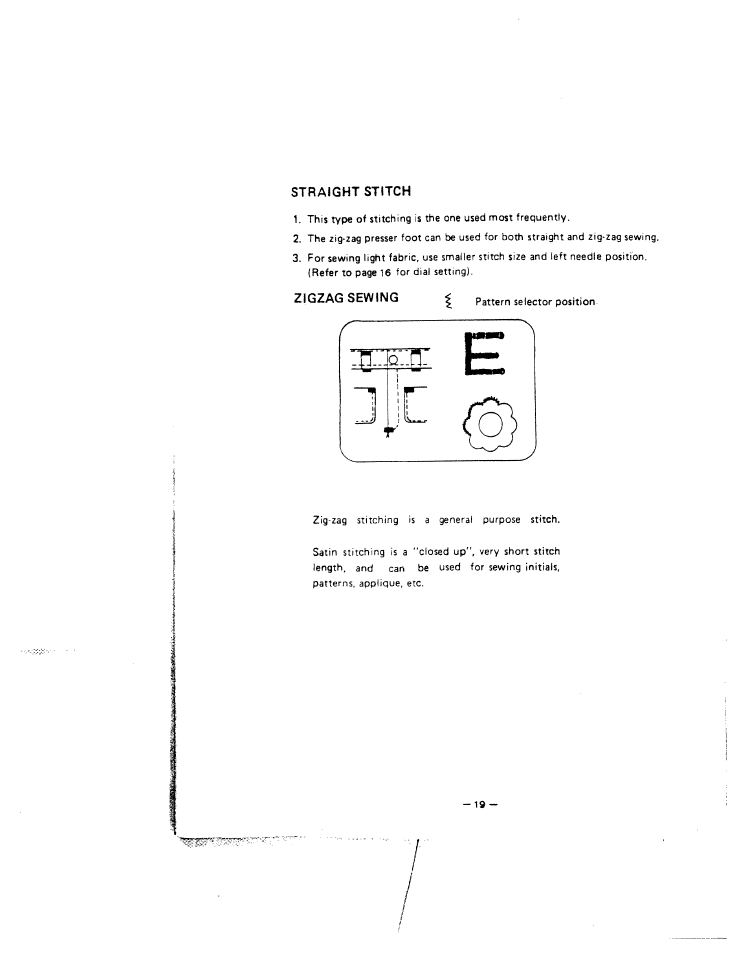 Straight stitch | SINGER W1866 User Manual | Page 23 / 34