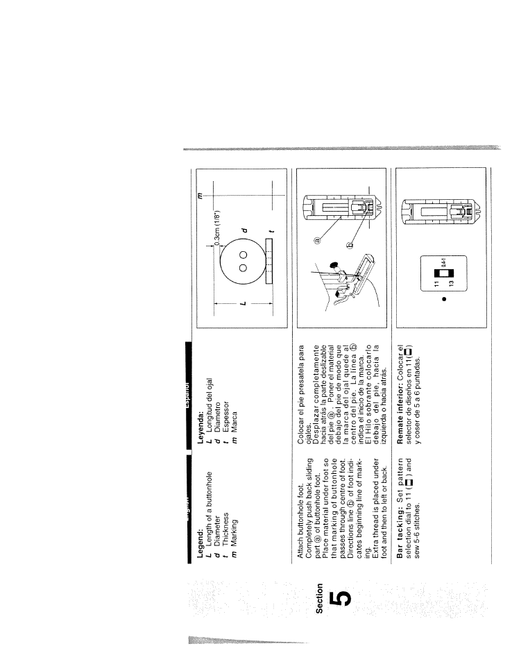 Leyenda | SINGER W1977 User Manual | Page 43 / 62