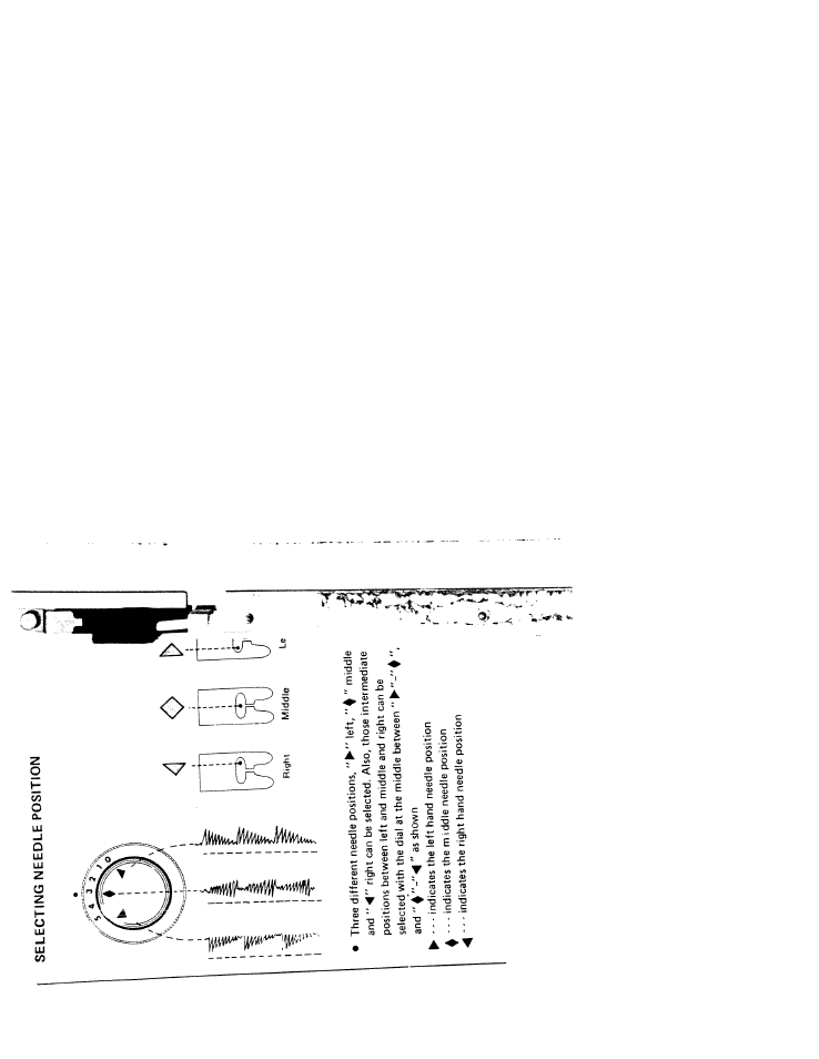 Selecting needle position | SINGER W211 User Manual | Page 18 / 30