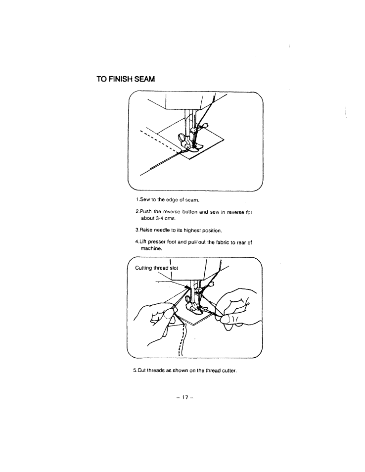 SINGER W213 User Manual | Page 21 / 30