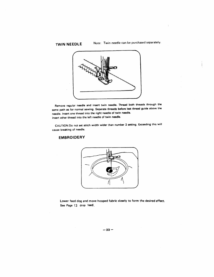 Embroidery | SINGER W213 User Manual | Page 26 / 30
