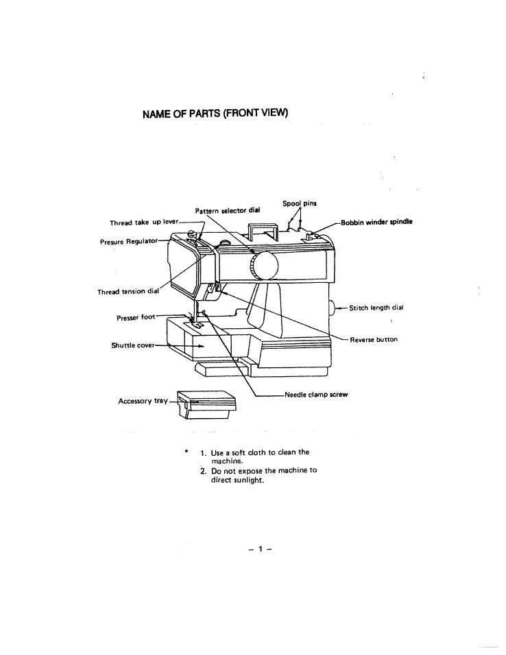 SINGER W213 User Manual | Page 5 / 30