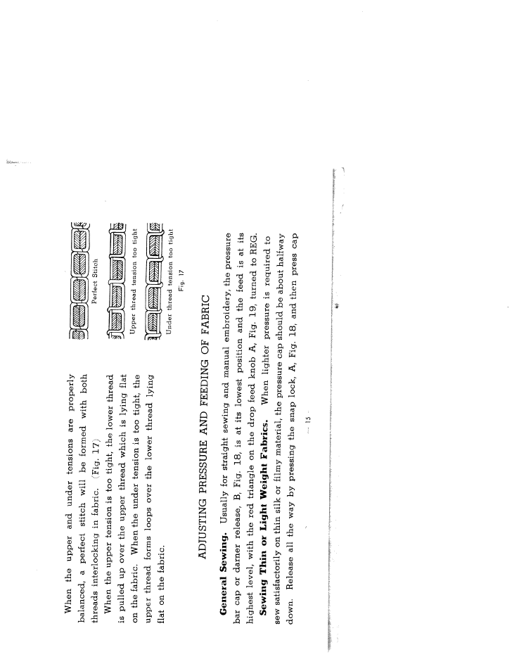 Adjusting pressure and feeding of fabric | SINGER W2134 User Manual | Page 11 / 31