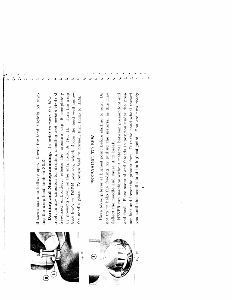 Preparing to sew | SINGER W2134 User Manual | Page 12 / 31