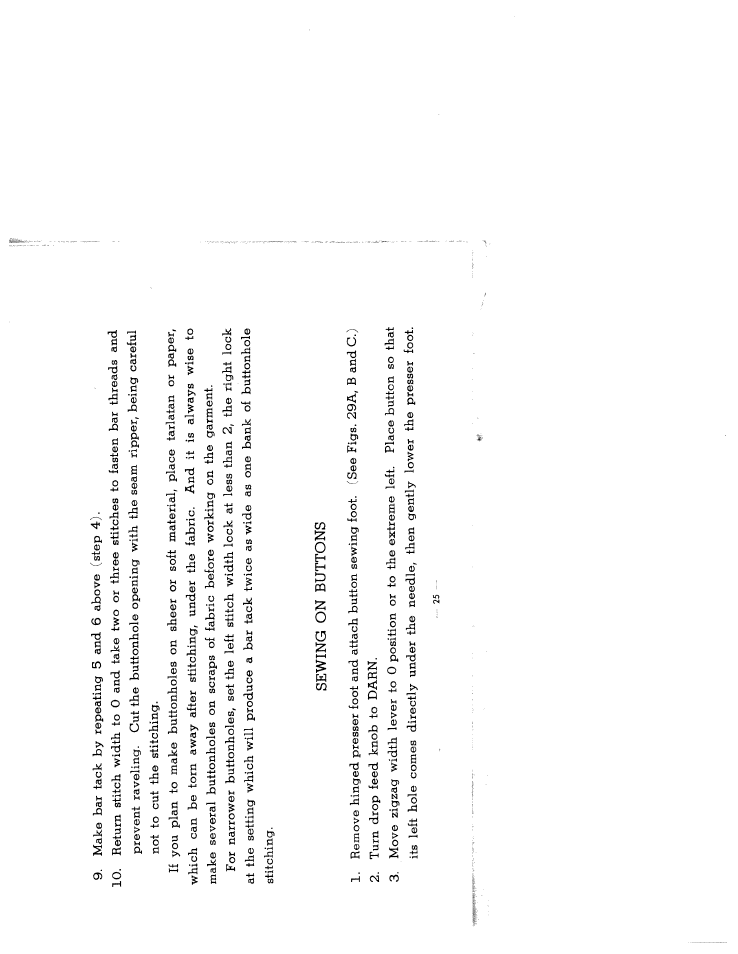 Sewing on buttons | SINGER W2134 User Manual | Page 21 / 31