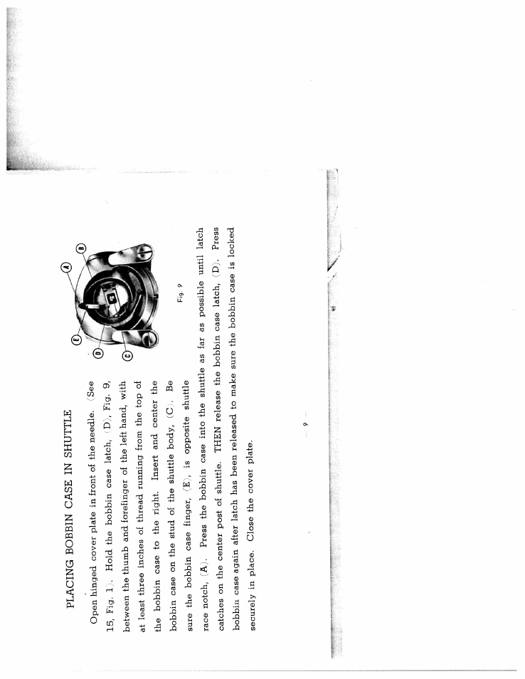 Placing bobbin case in shuttle | SINGER W2134 User Manual | Page 5 / 31