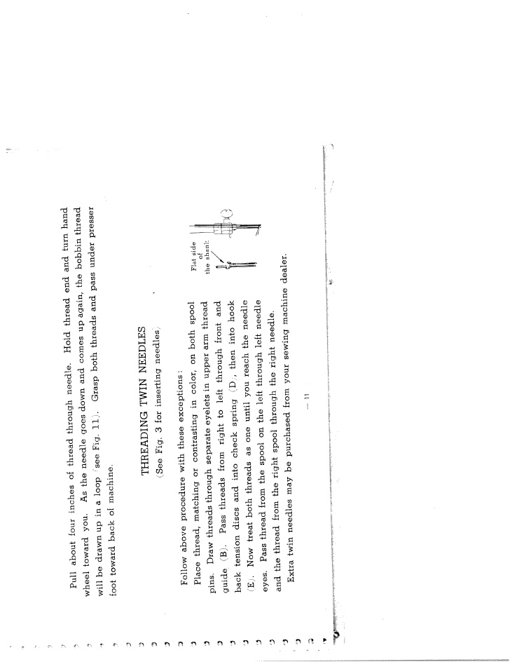 Threading twin needles | SINGER W2134 User Manual | Page 7 / 31