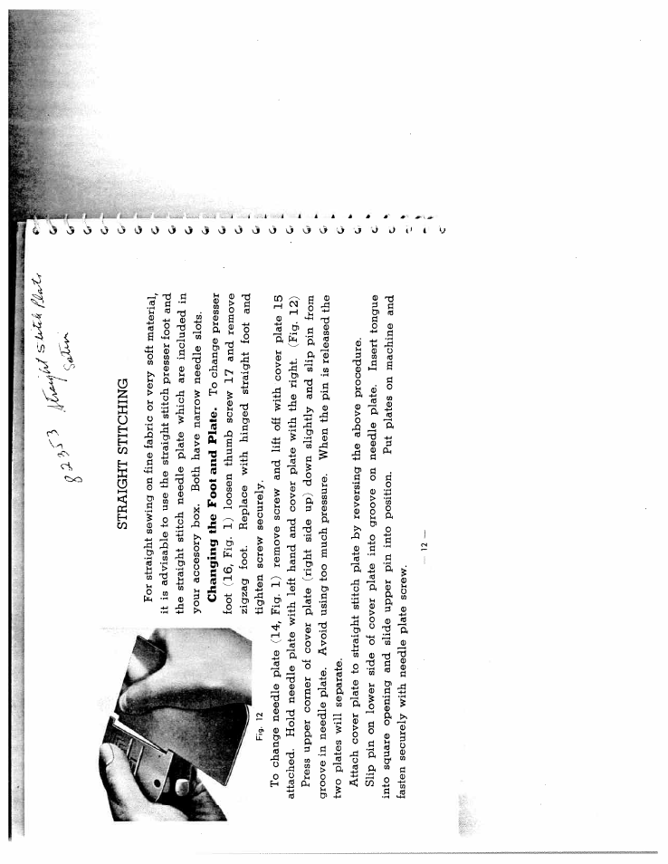 Straight stitching | SINGER W2134 User Manual | Page 8 / 31