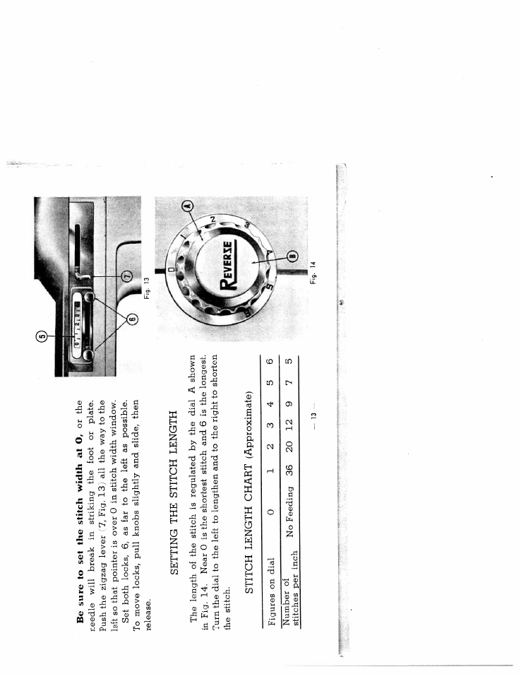 Setting the stitch length, Stitch length chart (approximate) | SINGER W2134 User Manual | Page 9 / 31