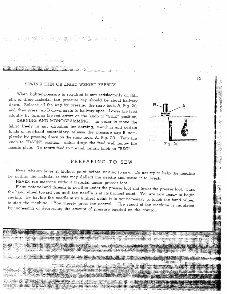 Preparing to sew | SINGER W2135 User Manual | Page 15 / 28