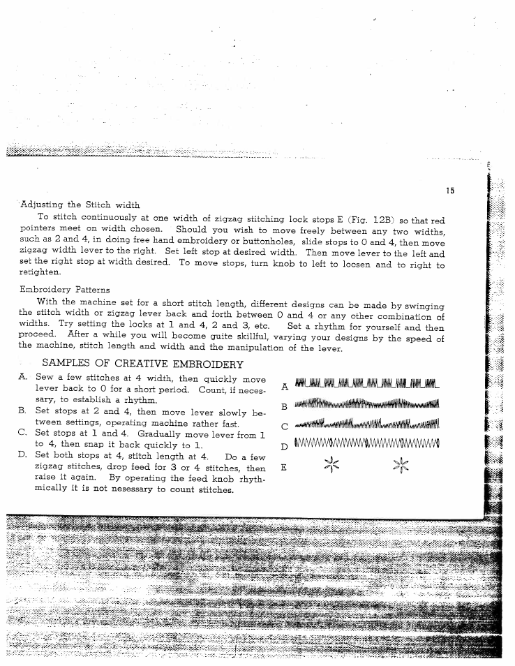 Samples of creative embroidery, Samples of embroidery, A iluluiyiljm | SINGER W2135 User Manual | Page 17 / 28