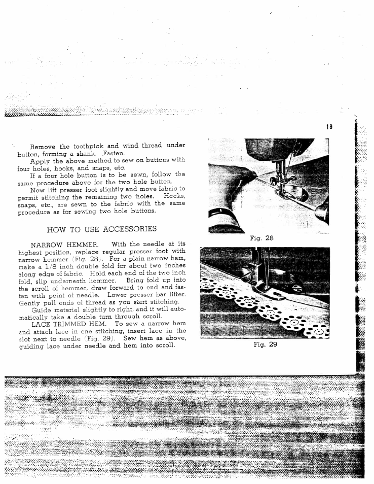 How to use accessories | SINGER W2135 User Manual | Page 21 / 28