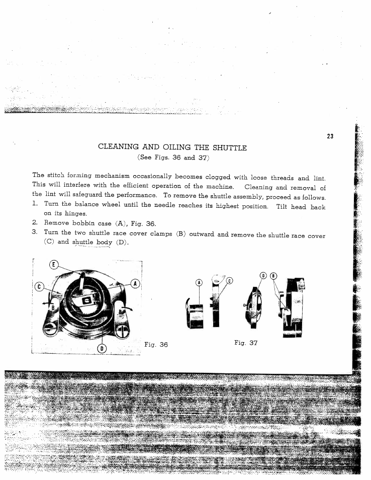 Cleaning and oiling the shuttle, Cleaning and oiling shuttle | SINGER W2135 User Manual | Page 25 / 28