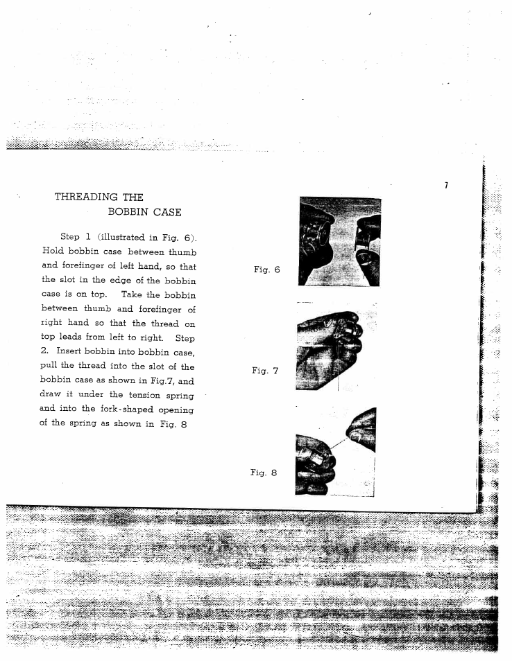Threading the, Bobbin case | SINGER W2135 User Manual | Page 9 / 28
