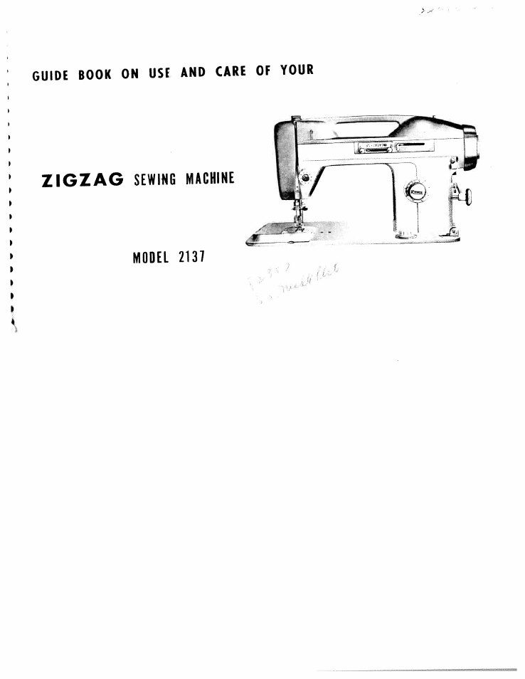 SINGER W2137 User Manual | 38 pages