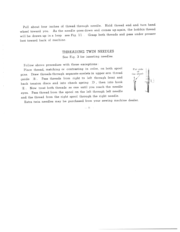 Threading twin needles | SINGER W2137 User Manual | Page 13 / 38