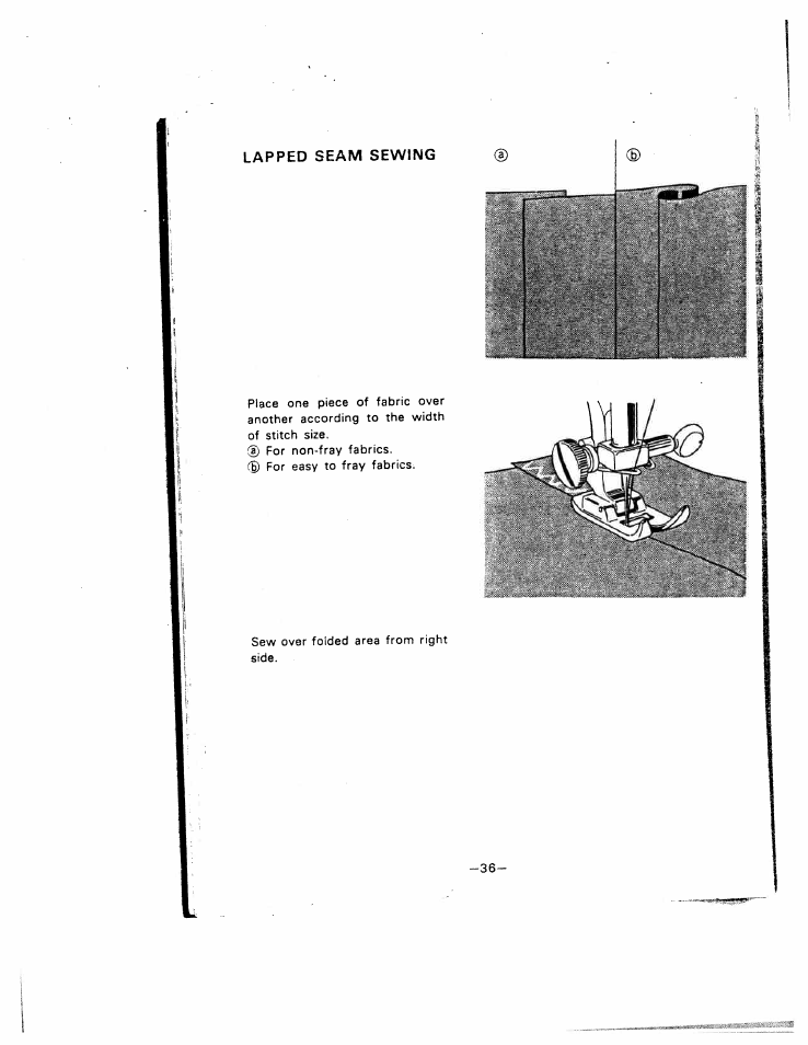 Lapped seam sewing | SINGER W221N User Manual | Page 39 / 45