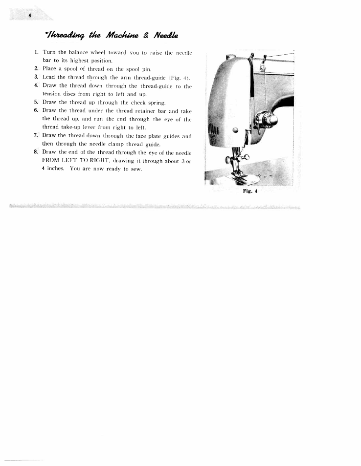 Ju^eadihf the maokine. & needle | SINGER W231 User Manual | Page 5 / 27