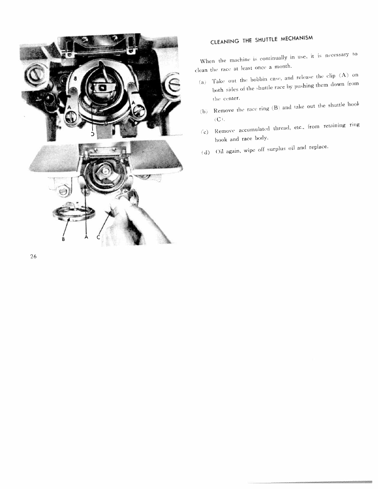 Cleaning the shuttle mechanism | SINGER W311 User Manual | Page 27 / 38