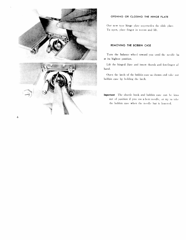 Removing the bobbin case | SINGER W311 User Manual | Page 7 / 38