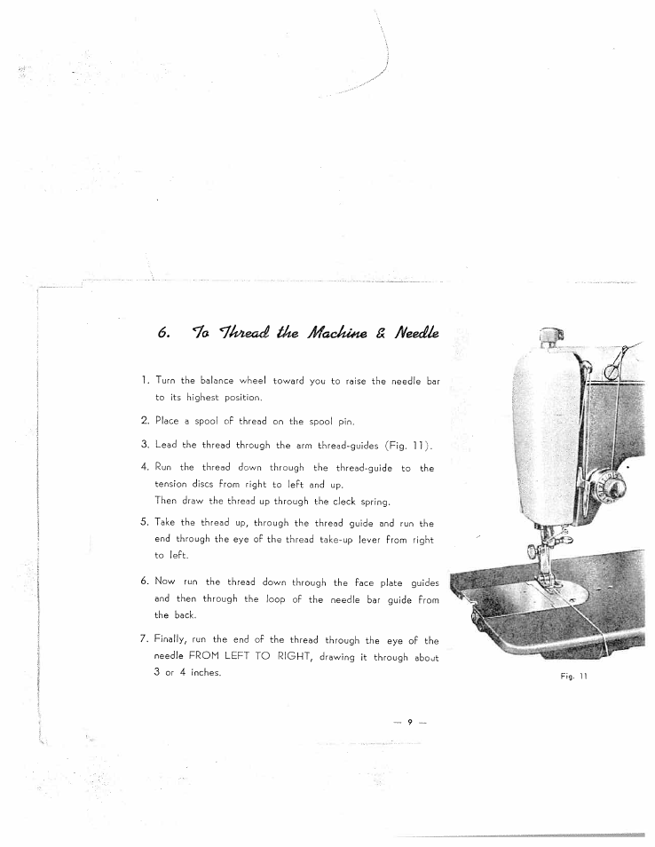 *7b *7u^ead um macuine & needle, 7u^ead um macuine & needle | SINGER W3051 User Manual | Page 10 / 28