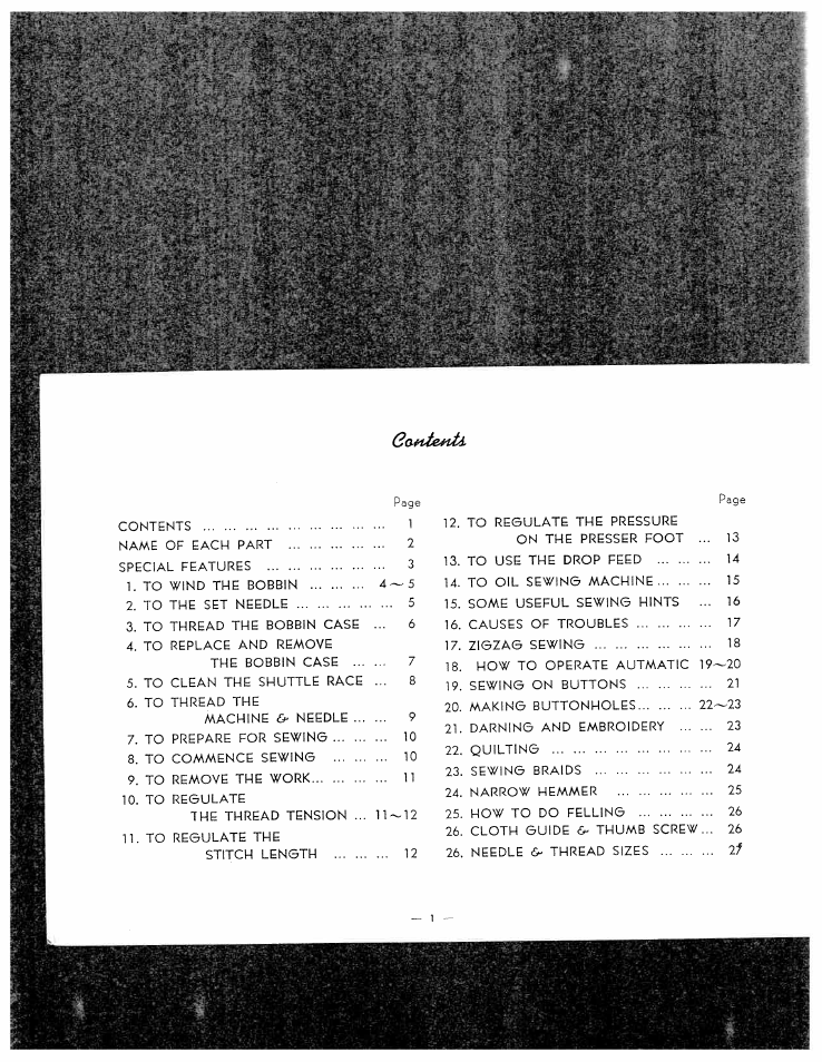 Gantemti | SINGER W3051 User Manual | Page 2 / 28