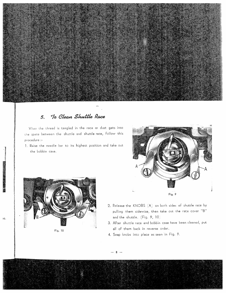 ^o. qleatt shutti^ race | SINGER W3051 User Manual | Page 9 / 28