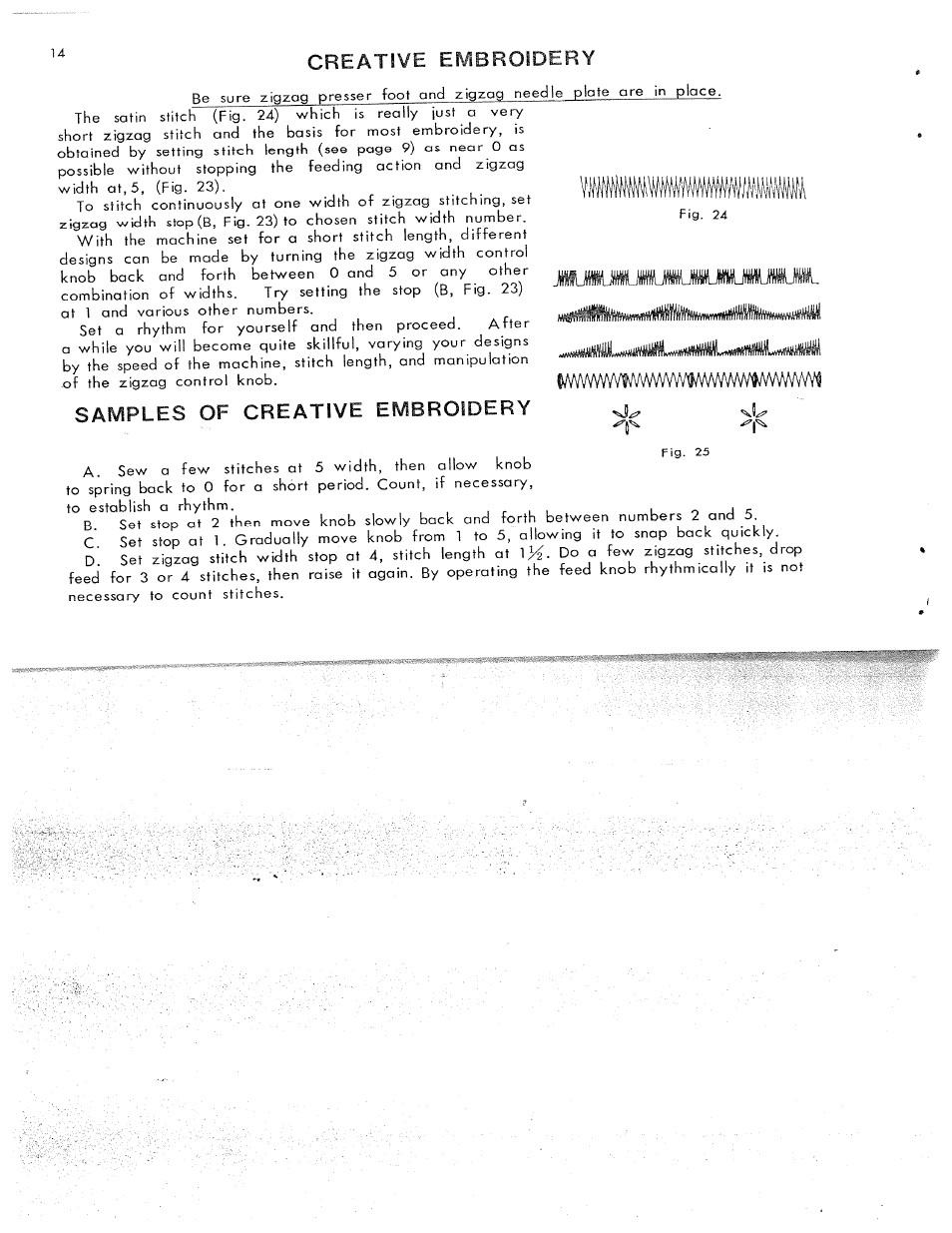 Creative embroidery, Samples of creative embroidery | SINGER W311 User Manual | Page 15 / 50
